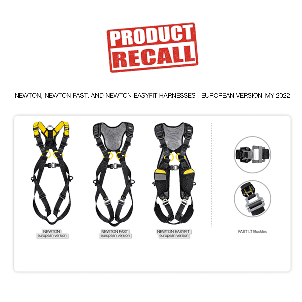RECALL - Petzl NEWTON