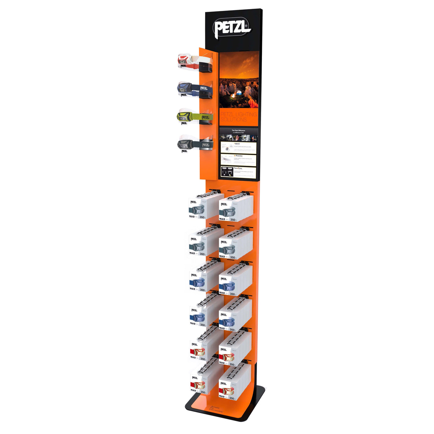 PETZL - FLOOR DISPLAY FOR 48 SPORT HEADLAMPS